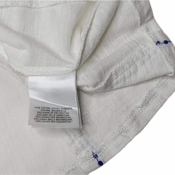 Akemi + Kin Anthropologie Embroidered Cotton Blouse Top White Multicolor Size XS - Picture 4 of 5